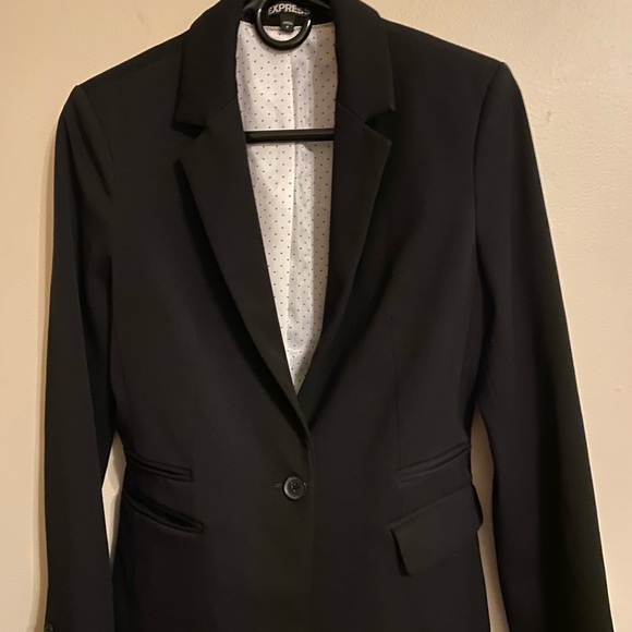 Jackets & Blazers - Express blazer with polka dot lining.